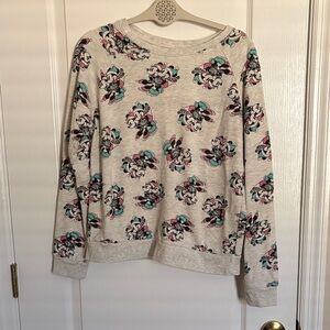 Disney Winter Holiday Cream Minnie and Mickey Mouse Sweater